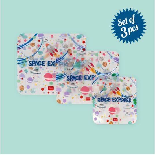 Legami Snack bags 3er Set Space Explorer
