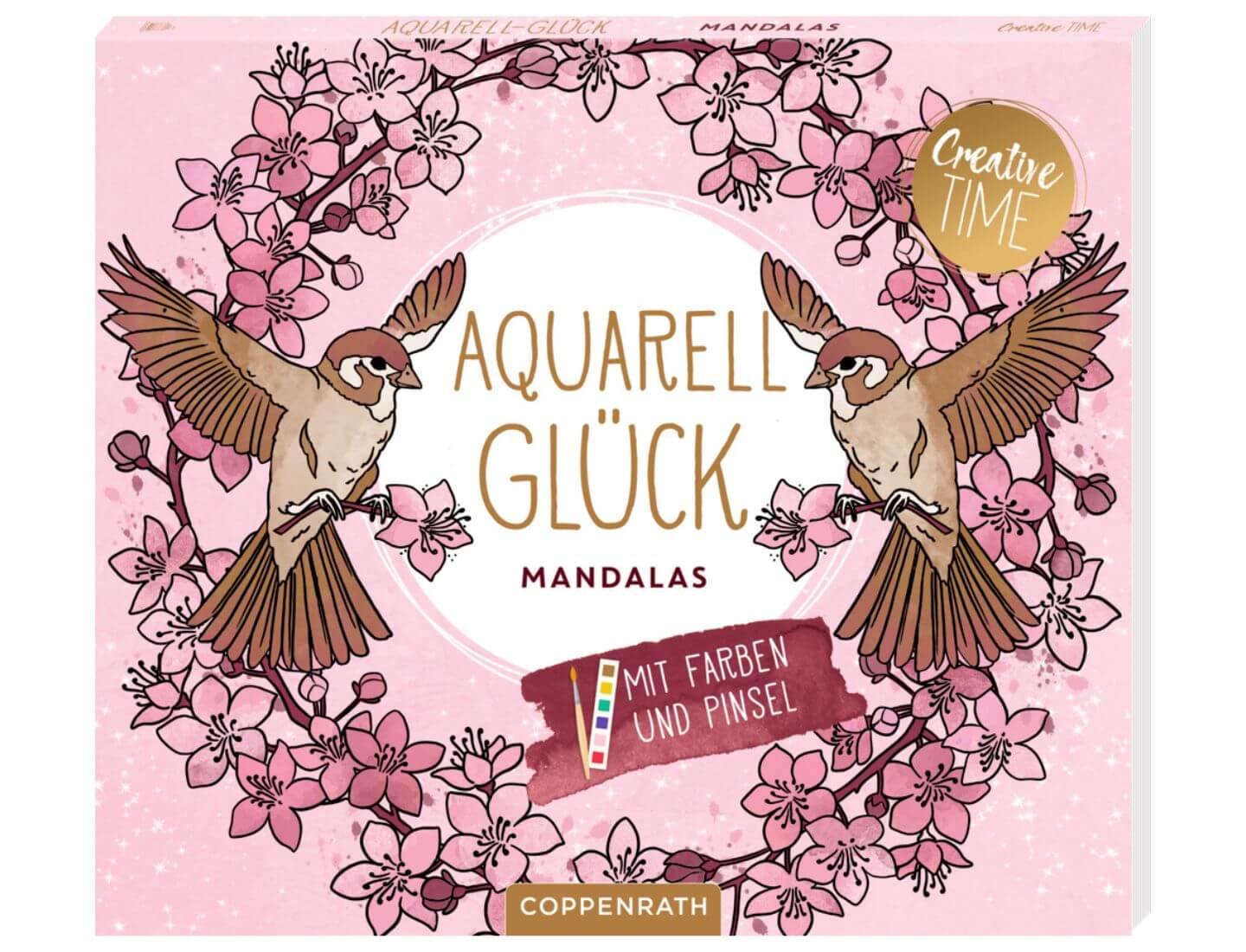 Aquarell-Glück Mandalas mit Farben und Pinsel - Creative Time