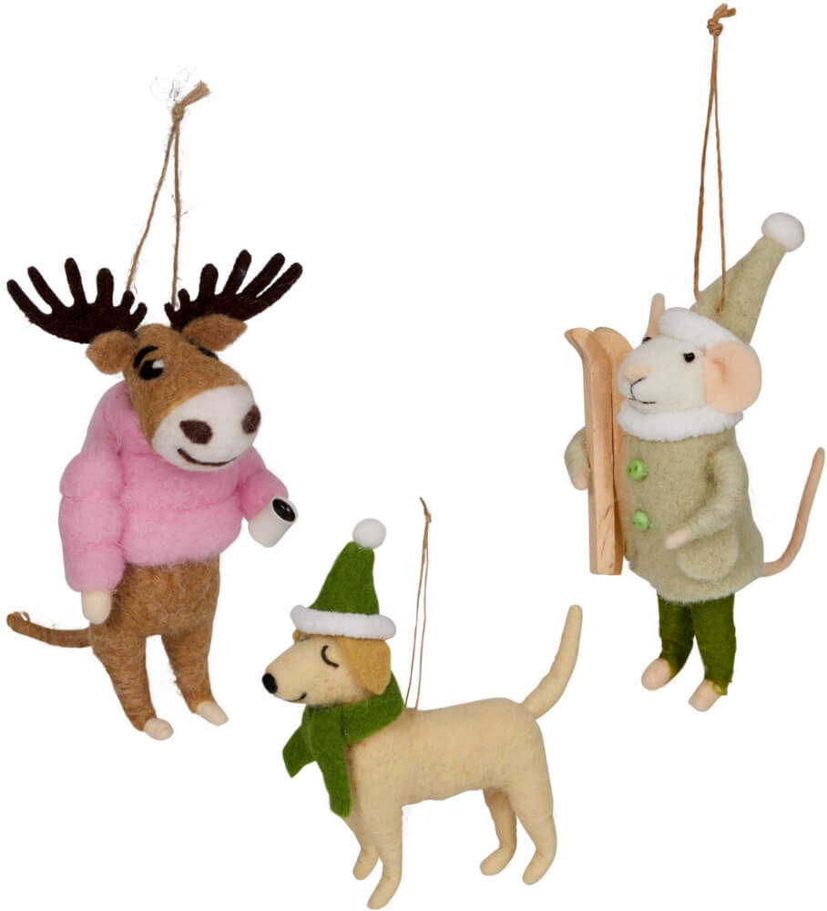 Filz-Anhänger Tiere - Dekorative Weihnachten (einzeln)