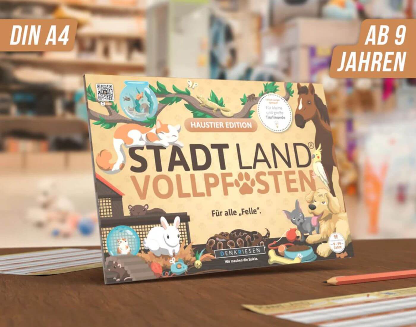 Stadt Land Vollpfosten® Haustier Edition – Für alle Felle. | A4 Spielblock