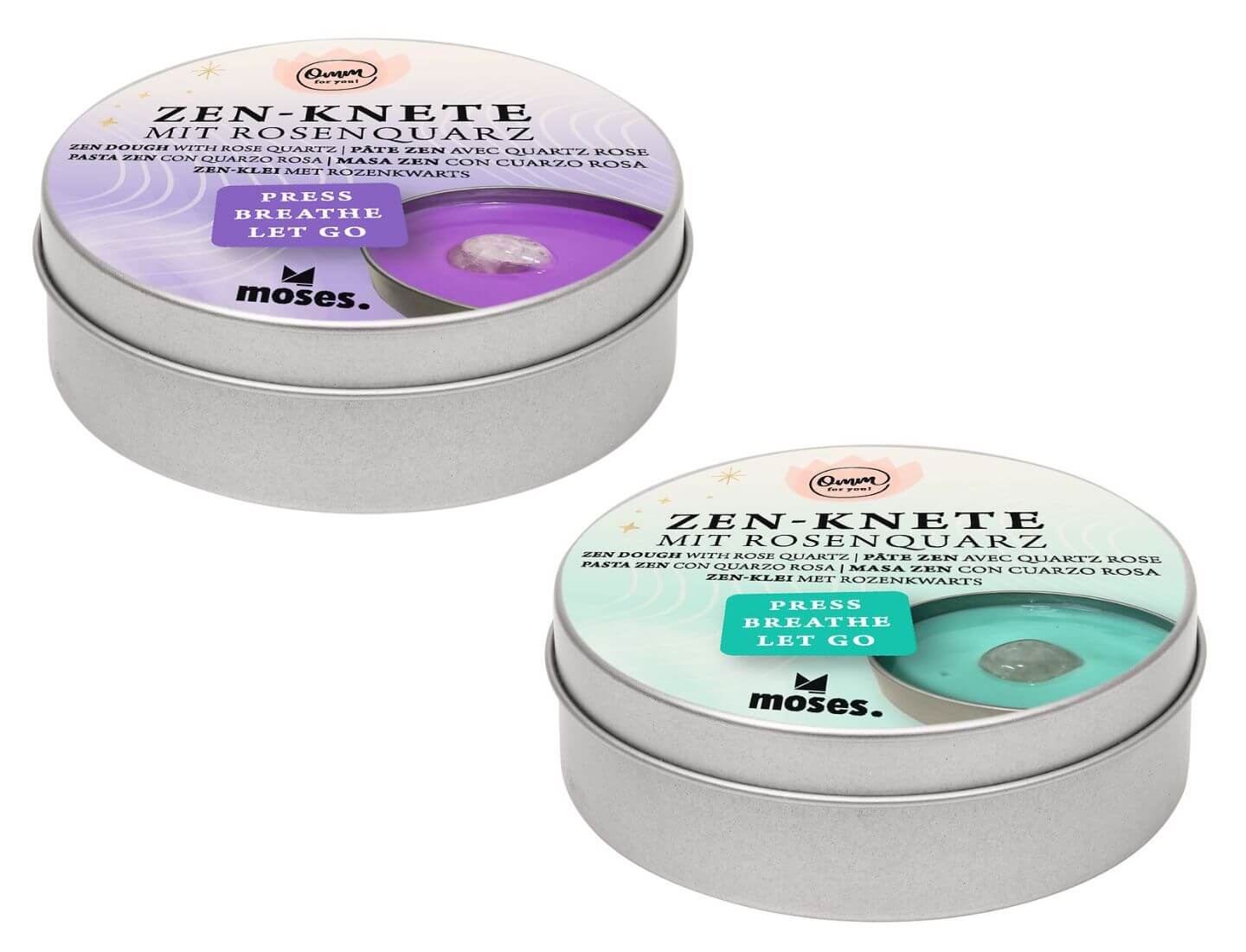 Omm for you - Zen-Knete mit Rosenquarz (einzeln)