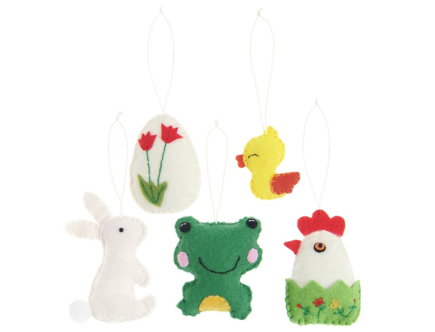 Aufhänger Filz-Osterfiguren 2D 5 Stück