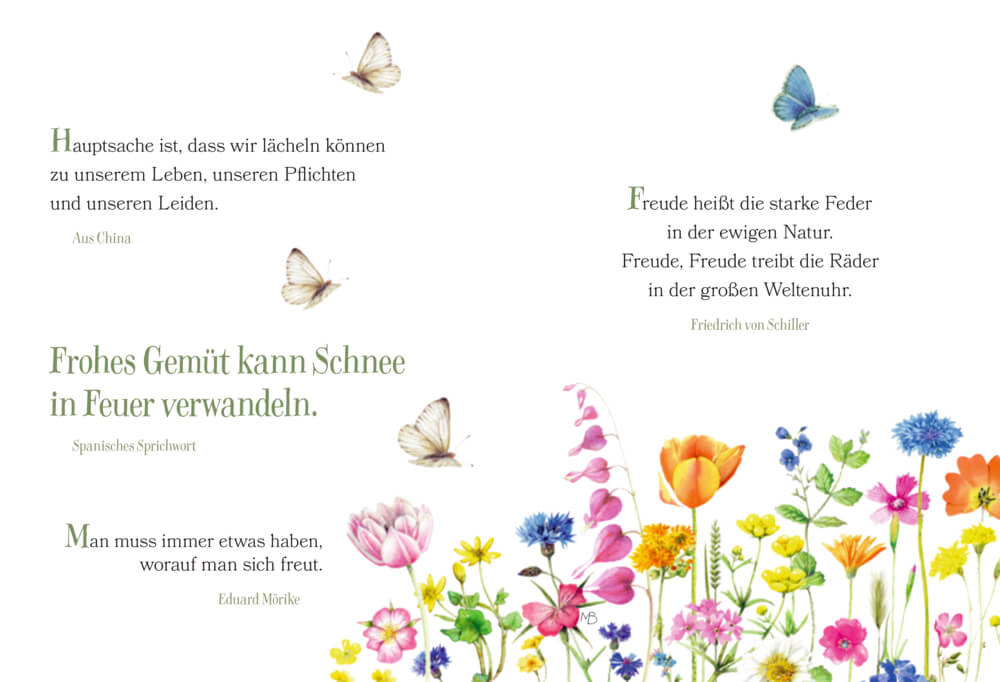 Schöne Grüße: Lächle und das Leben lächelt zurück (M. Bastin)