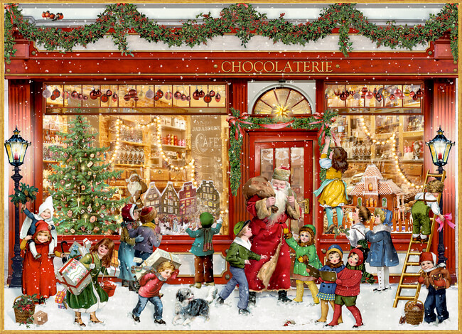 4050003943916-1 Chocolaterie, A4 Wand-Adventskalender (Behr)