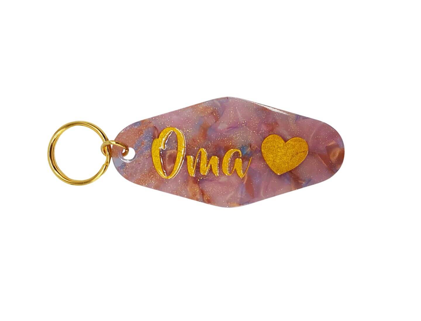 Schlüsselanhänger rosa Glitzer "Oma Herz"