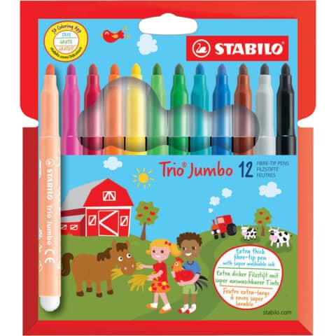 Faserschreiber 12ST Trio Jumbo STABILO®