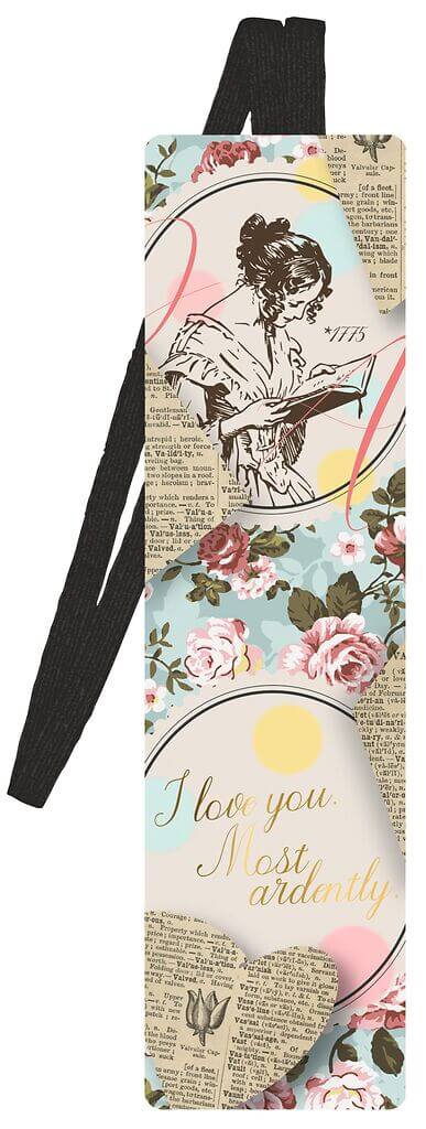 Just One More Chapter Lesezeichen mit Band Jane Austen Vintage