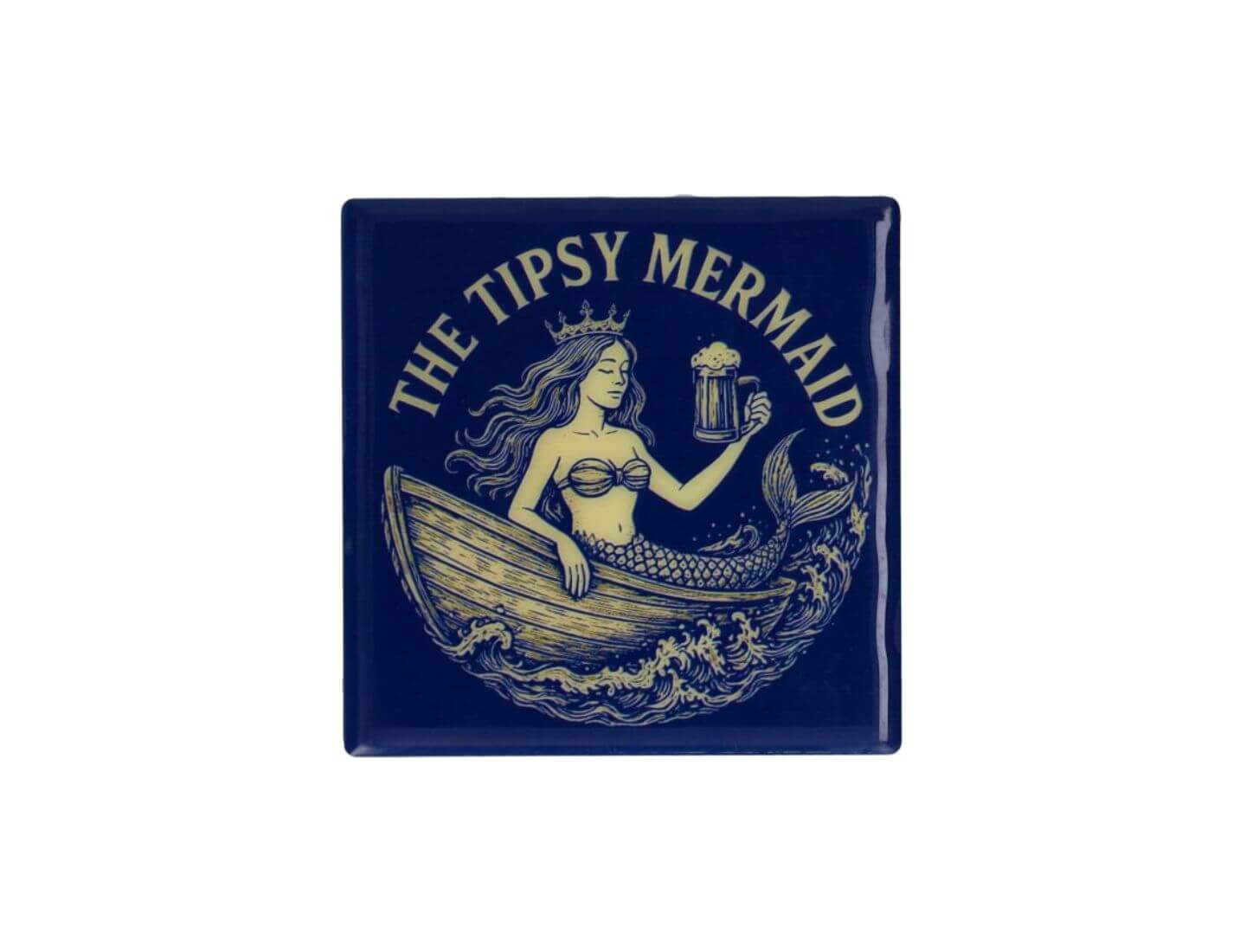 LOVE TILES Untersetzer, The tipsy Mermaid - blau