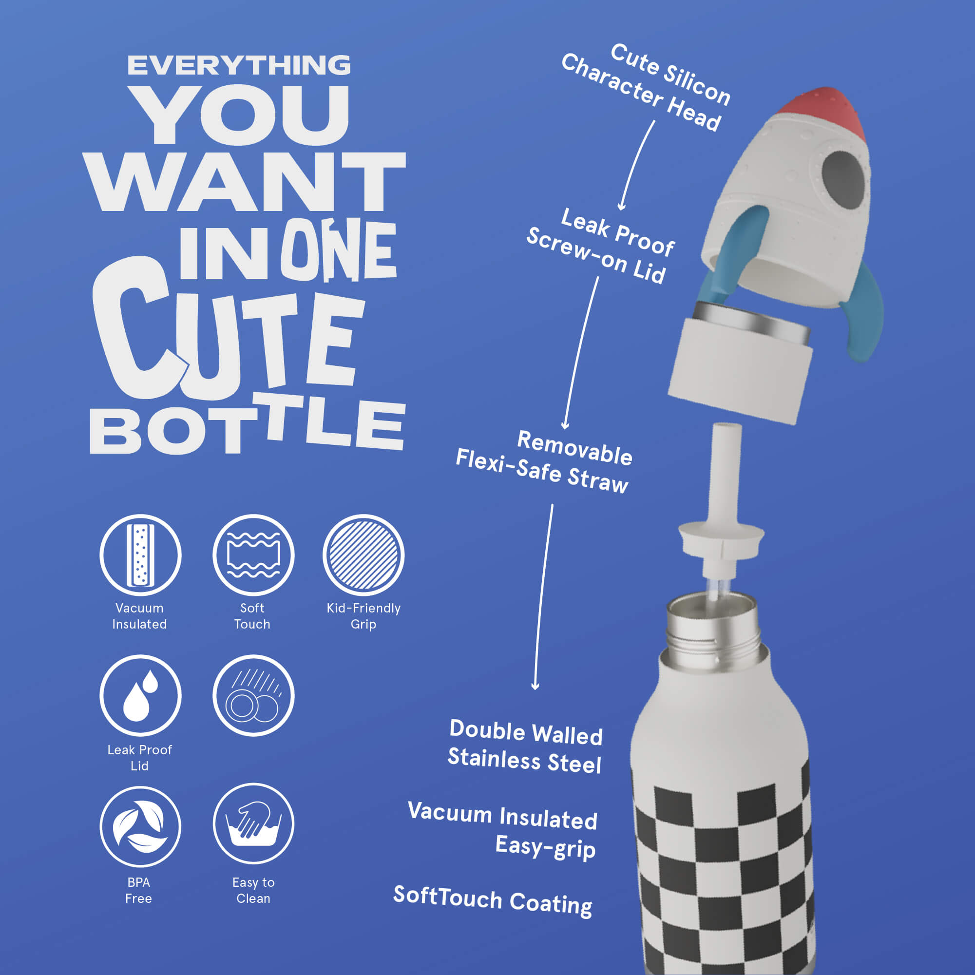 Bestie Trinkflasche Rakete Bestie Trinkflasche Rakete
