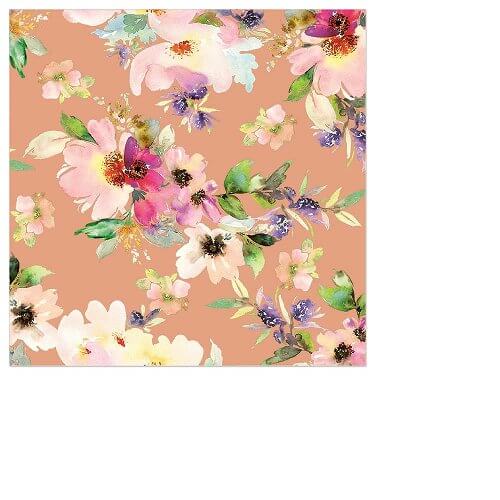 132911_g-1 Servietten Blüten terrakotta