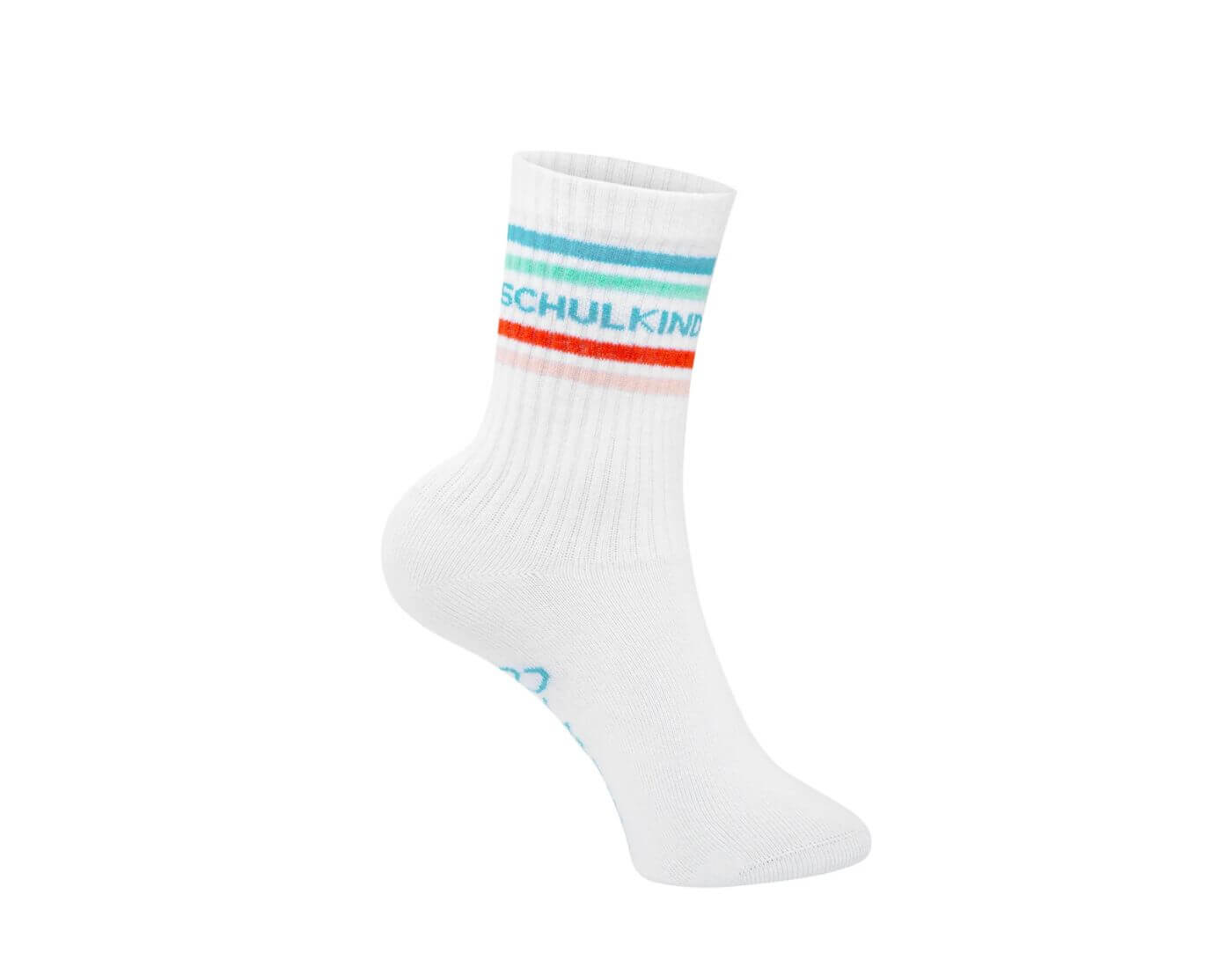 Socken SCHULKIND orange/mint - Größe 27-32 (5-7 Jahre)