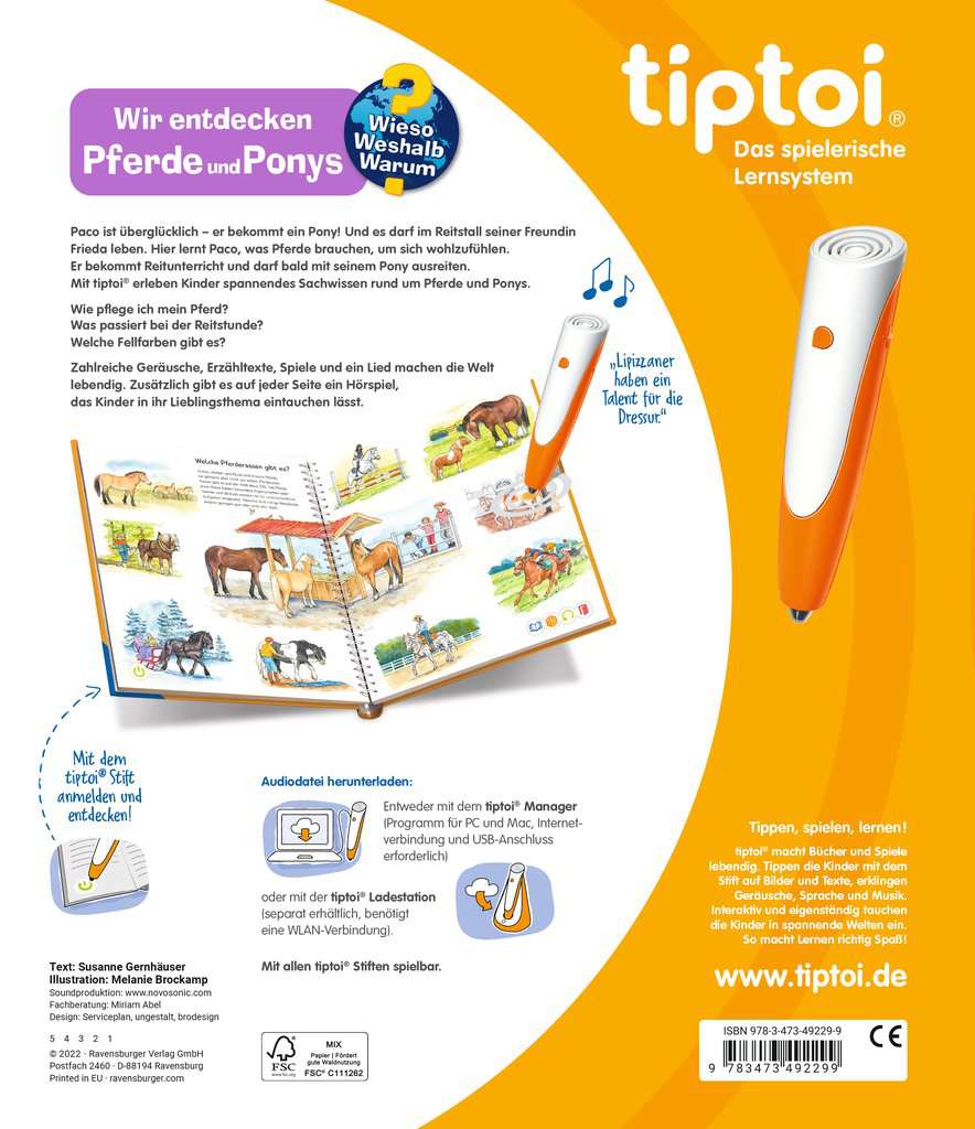 tiptoi® Wieso? Weshalb? Warum? Wir entdecken Pferde und Ponys