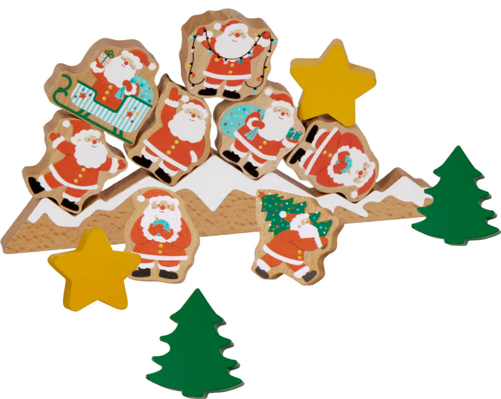 Stapelspiel Weihnachtsmänner - Wintertiere im Weihnachtswald Stapelspiel Weihnachtsmänner - Wintertiere im Weihnachtswald