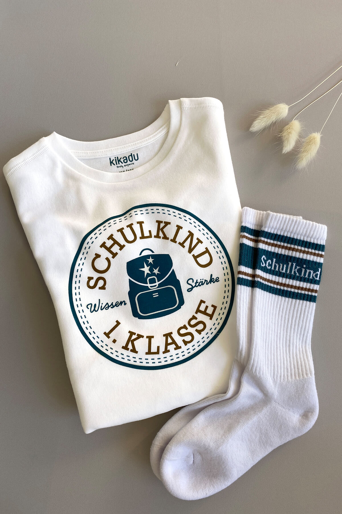 Schulkind T-Shirt Petrol - Größe 116/128