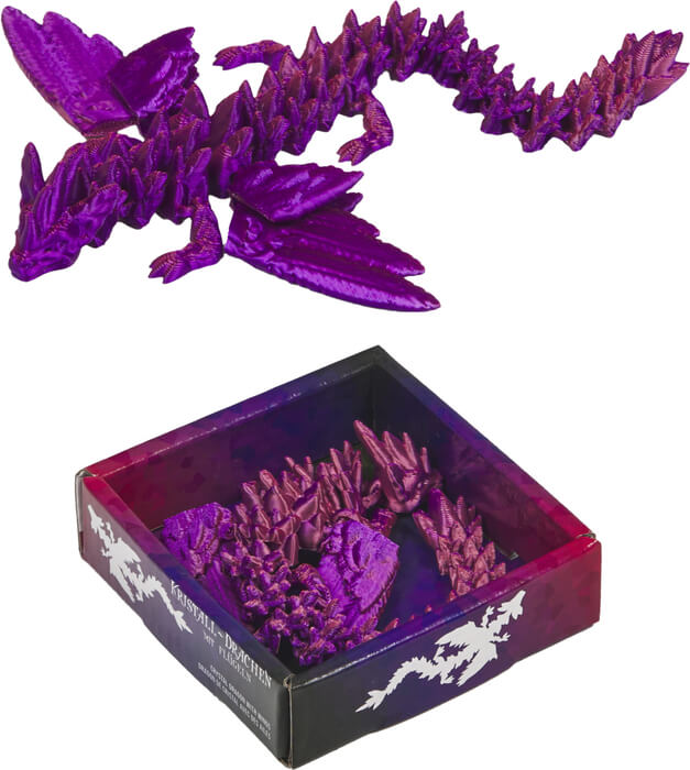 Kristall-Drache mit Flügeln - Kristalltier (einzeln)