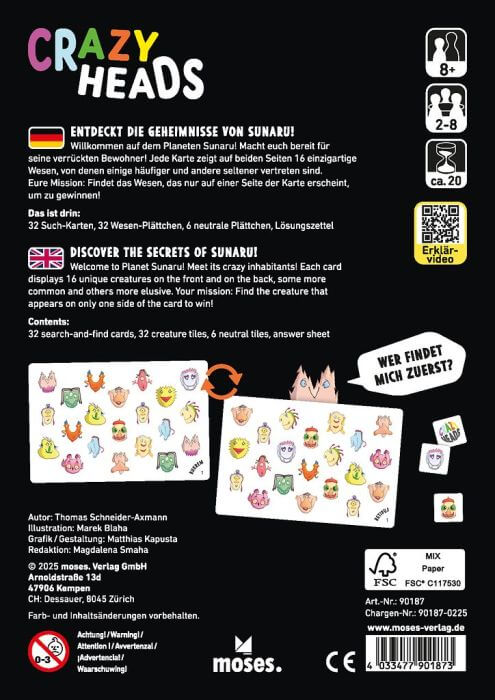 Crazy Heads - Das wimmelige Such-Duell auf Karten