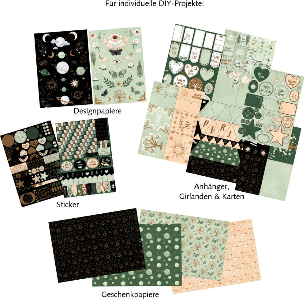 Designpapier-Kreativbuch: Sparkle & Stars (Creative Time)