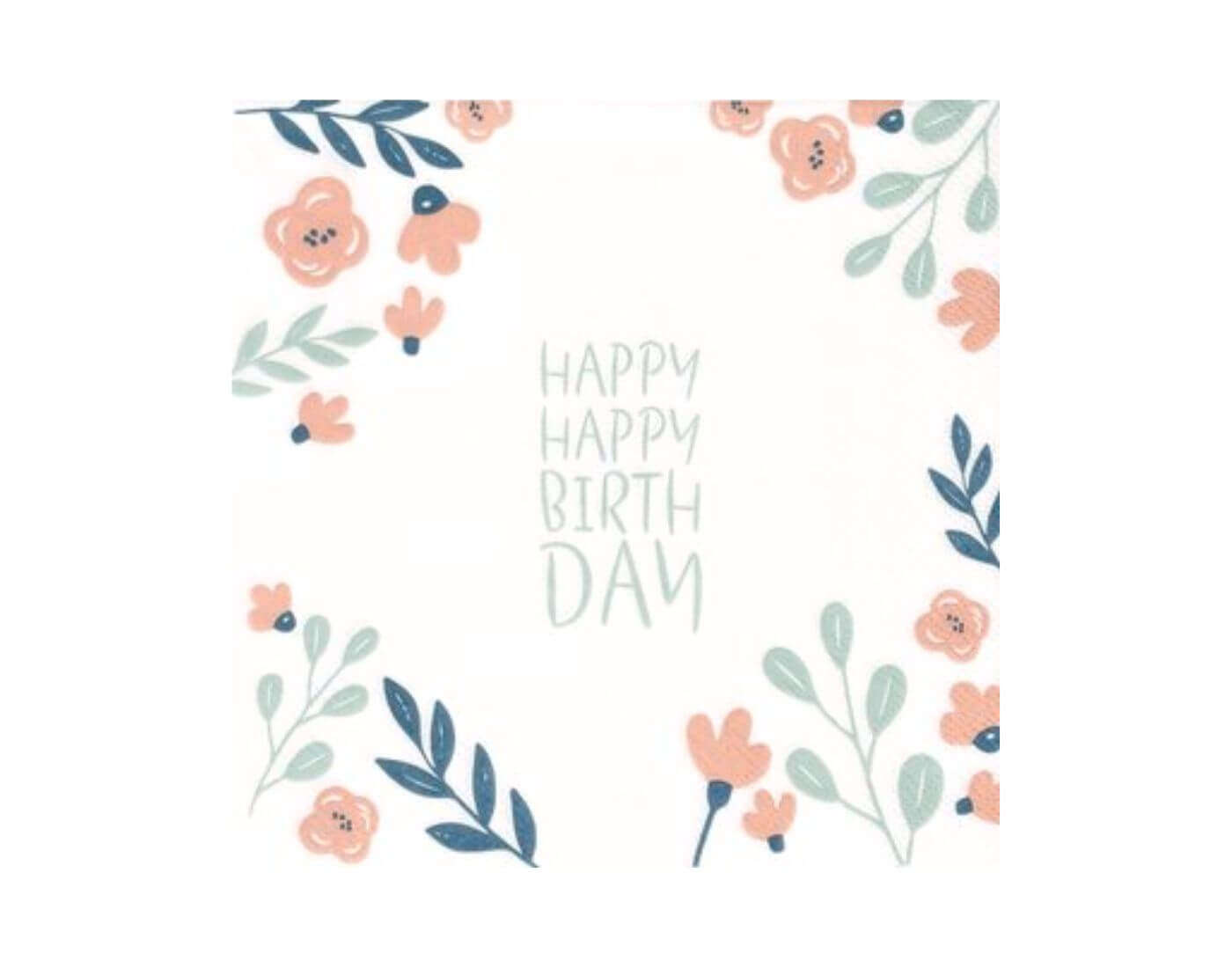 Serviette Happy Happy Birthday