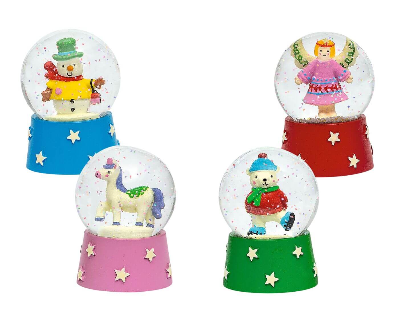Nachtleuchtende Schneekugel (einzeln)