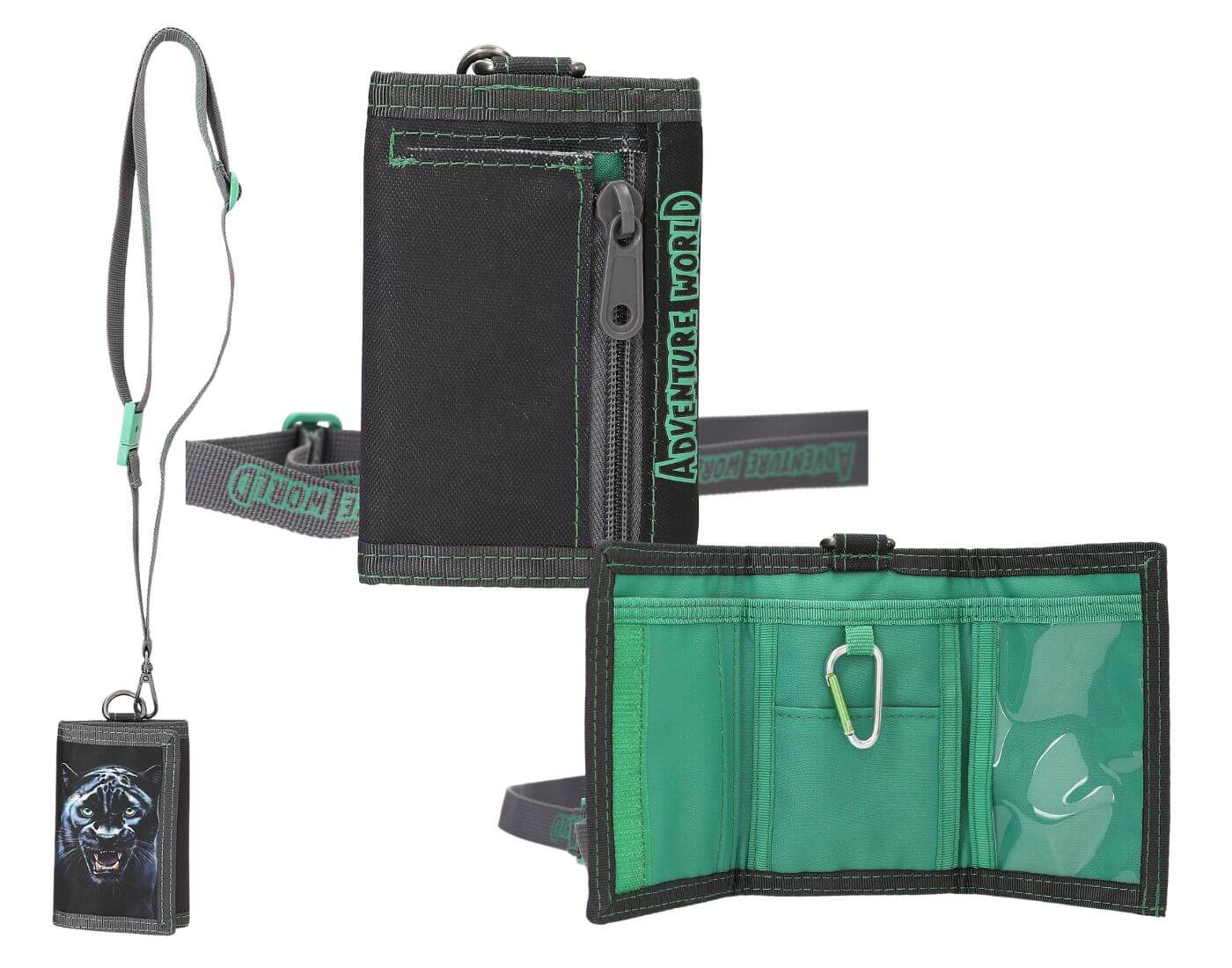 Adventure World Portemonnaie mit Lanyard PANTHER