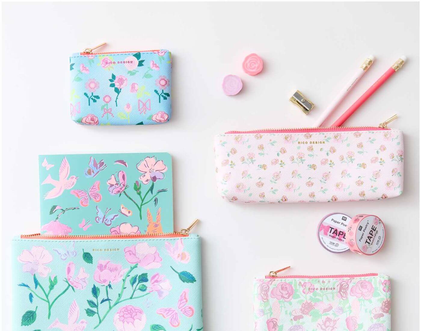 rico-etui-hellblau-1-1 Paper Poetry Etui La Vie en Rose XS 10,5x7,5cm