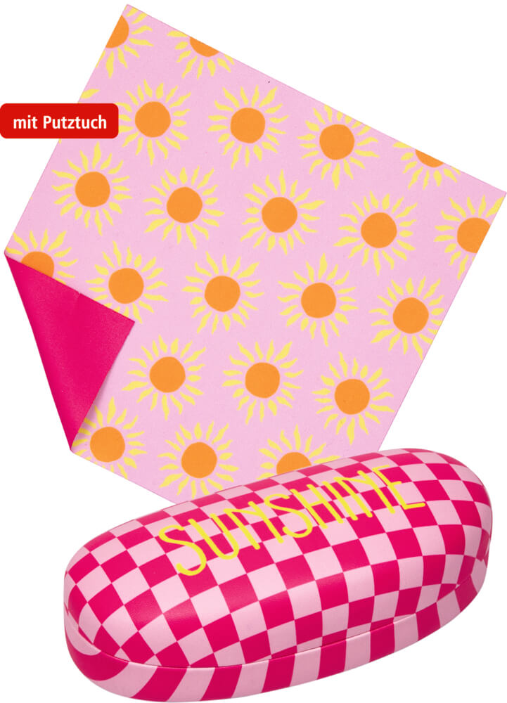 Brillenetui mit Putztuch - I love Summer (einzeln)