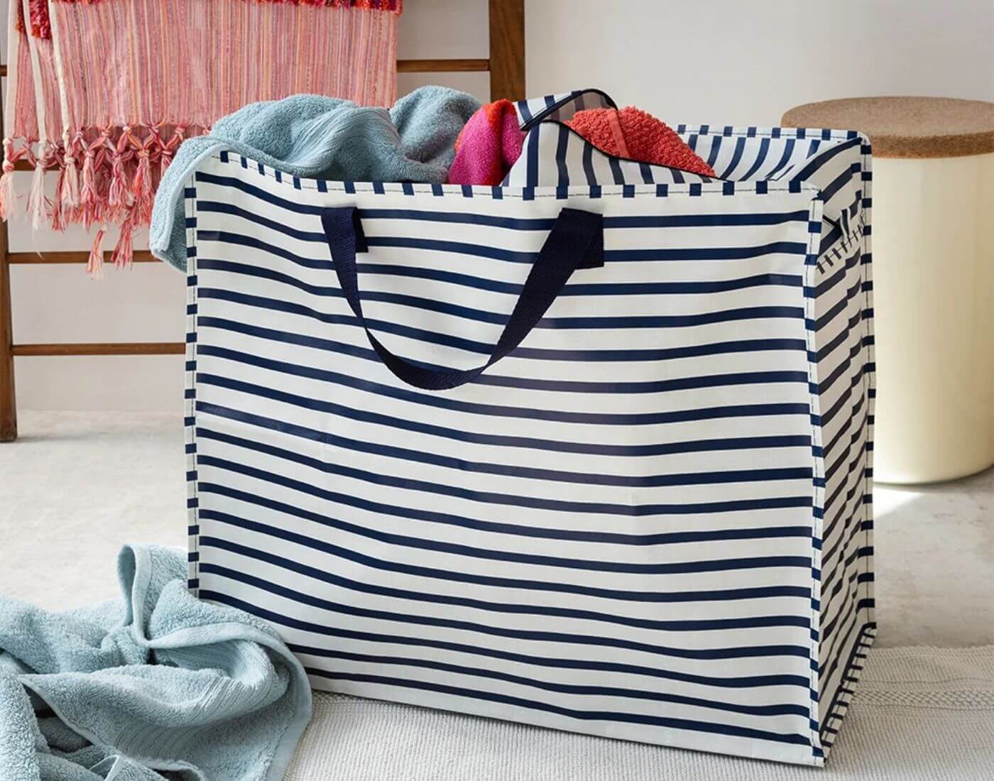 XXL-Tasche Marineblaue Streifen XXL-Tasche Marineblaue Streifen