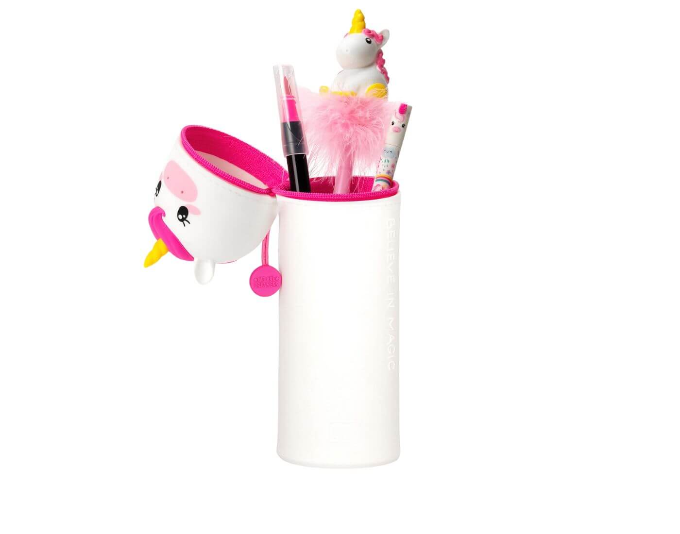 Federmäppchen Einhorn 2 in 1 aus weichem Silikon