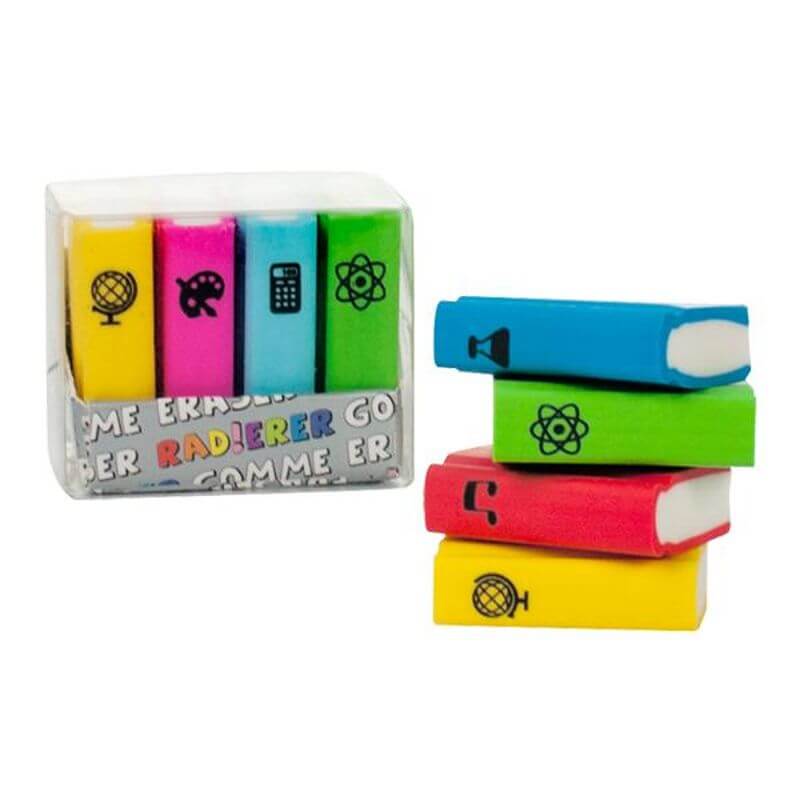 941558_b-1 Radierer Mini Bücher - 4 teiliges Set (einzeln)