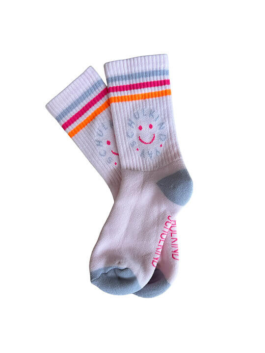 Socken - Schulkind YAY - Smiley pink - Größe 31-34