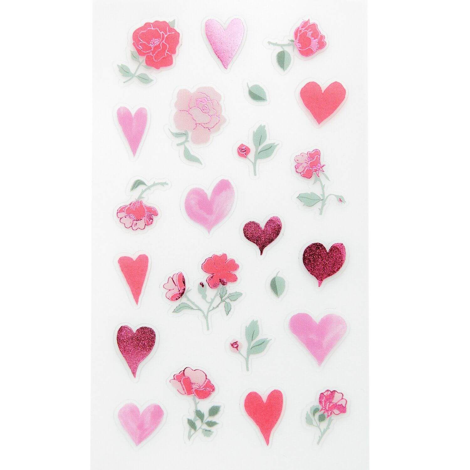 Paper Poetry Foliensticker Herzen/Blumen 4 Bögen