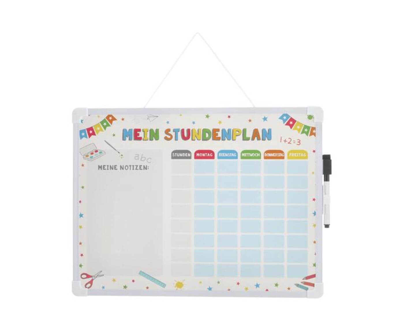 Memo Board Stundenplan, magnetisch