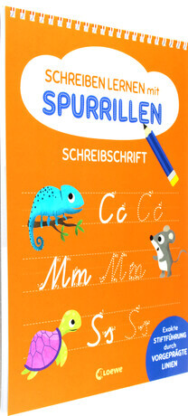 Schreiben lernen mit Spurrillen - Schreibschrift