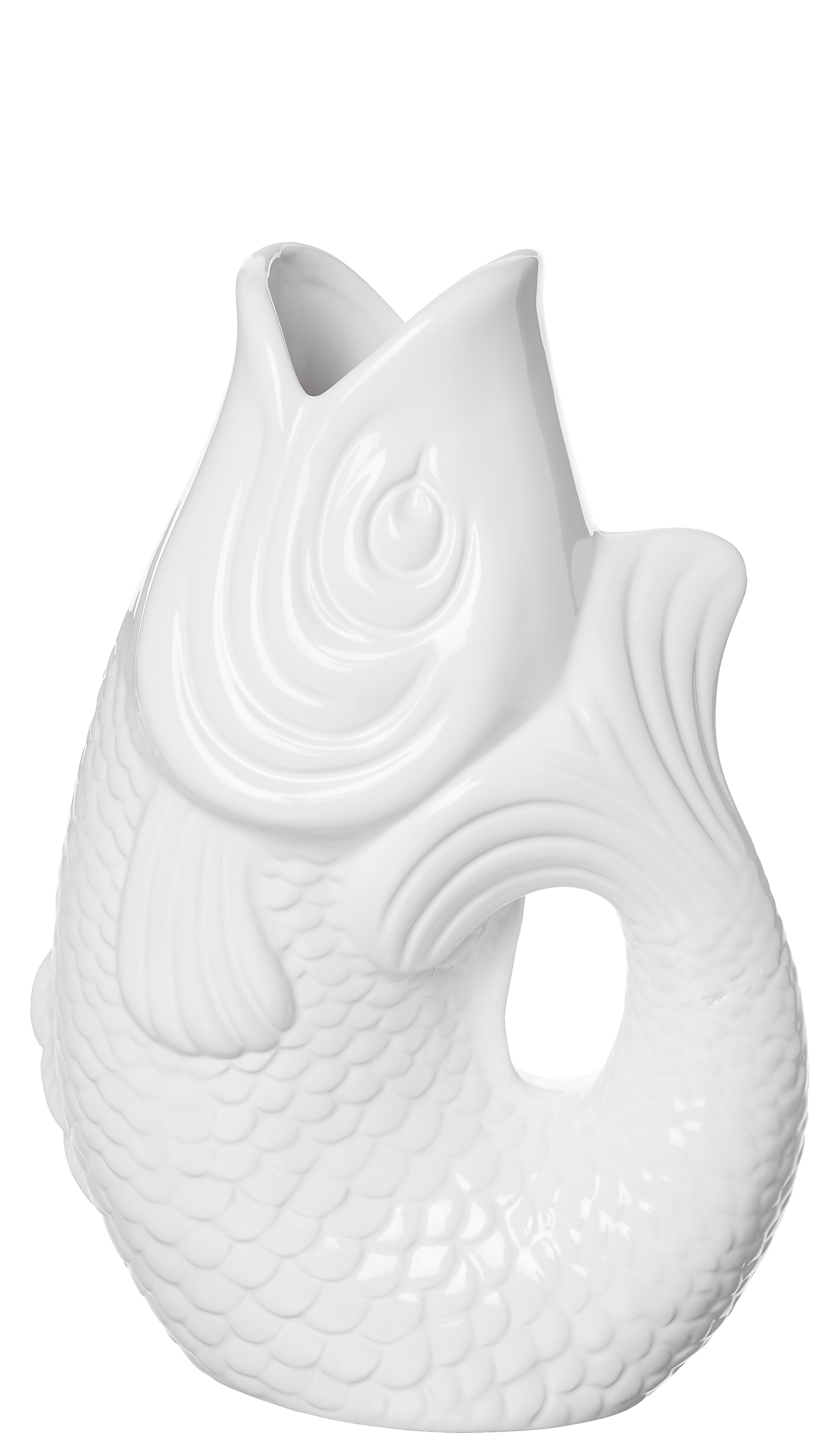 Monsieur Carafon, Fisch, Vase, Karaffe, S, weiß, 1,2 Liter