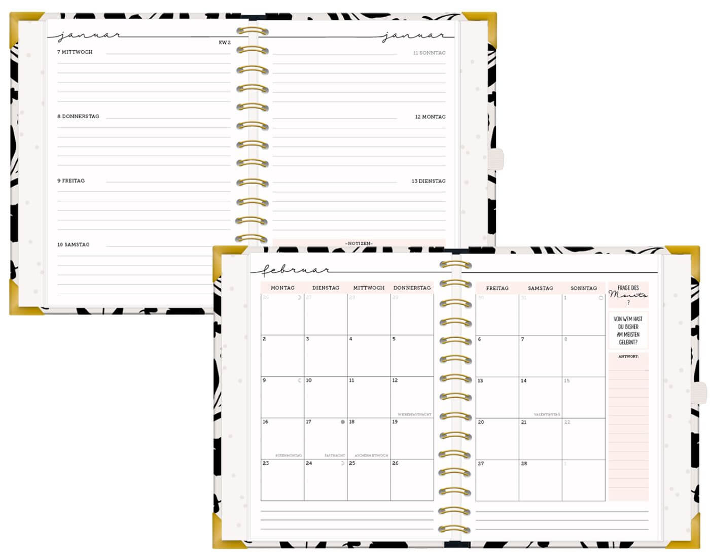 Terminplaner A5 Premium 2026 Blumen