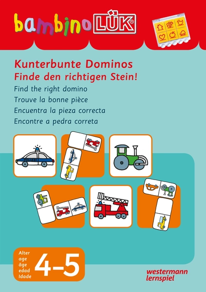 bambinoLÜK 4/5 Jahre - Vorschule  Kunterbunte Dominos Finde den richtigen Stein