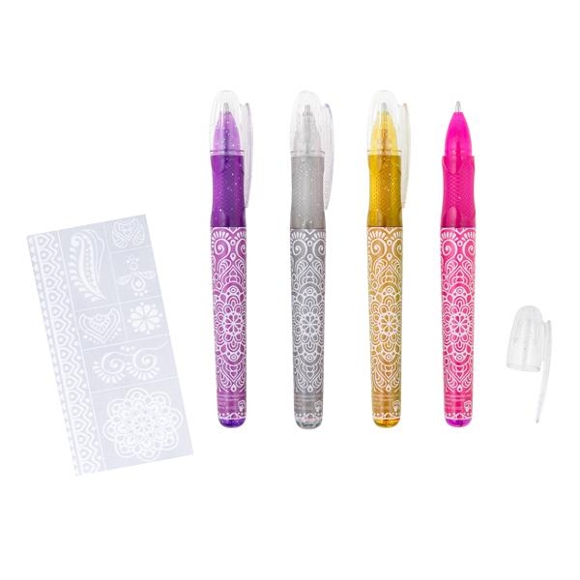 PARTY TIME Tattoo Gelstifte Glitzer 4-er Set