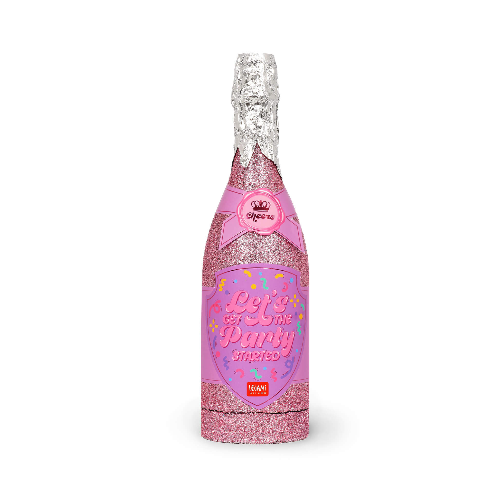 Flaschen-Konfettikanone Maxi - Pink