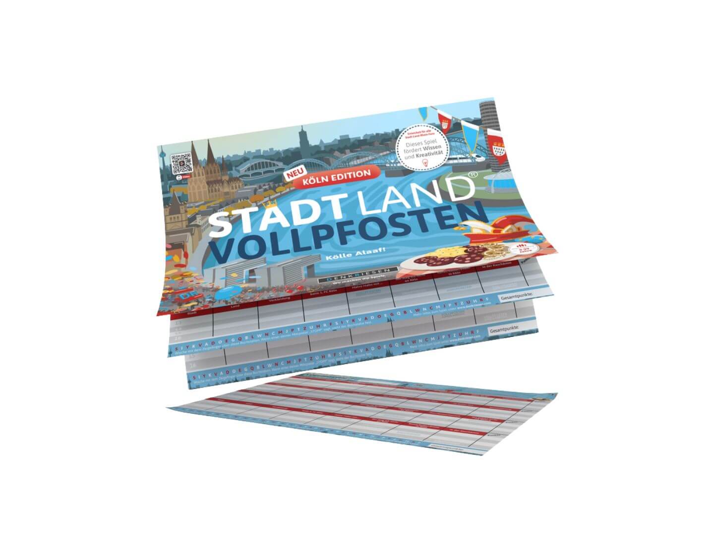 Stadt Land Vollpfosten® Spielblock | Köln Edition