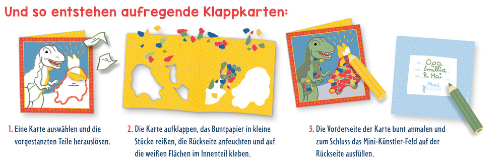 Mein erstes Bastelset - Schnipsel-Kunst Dinos
