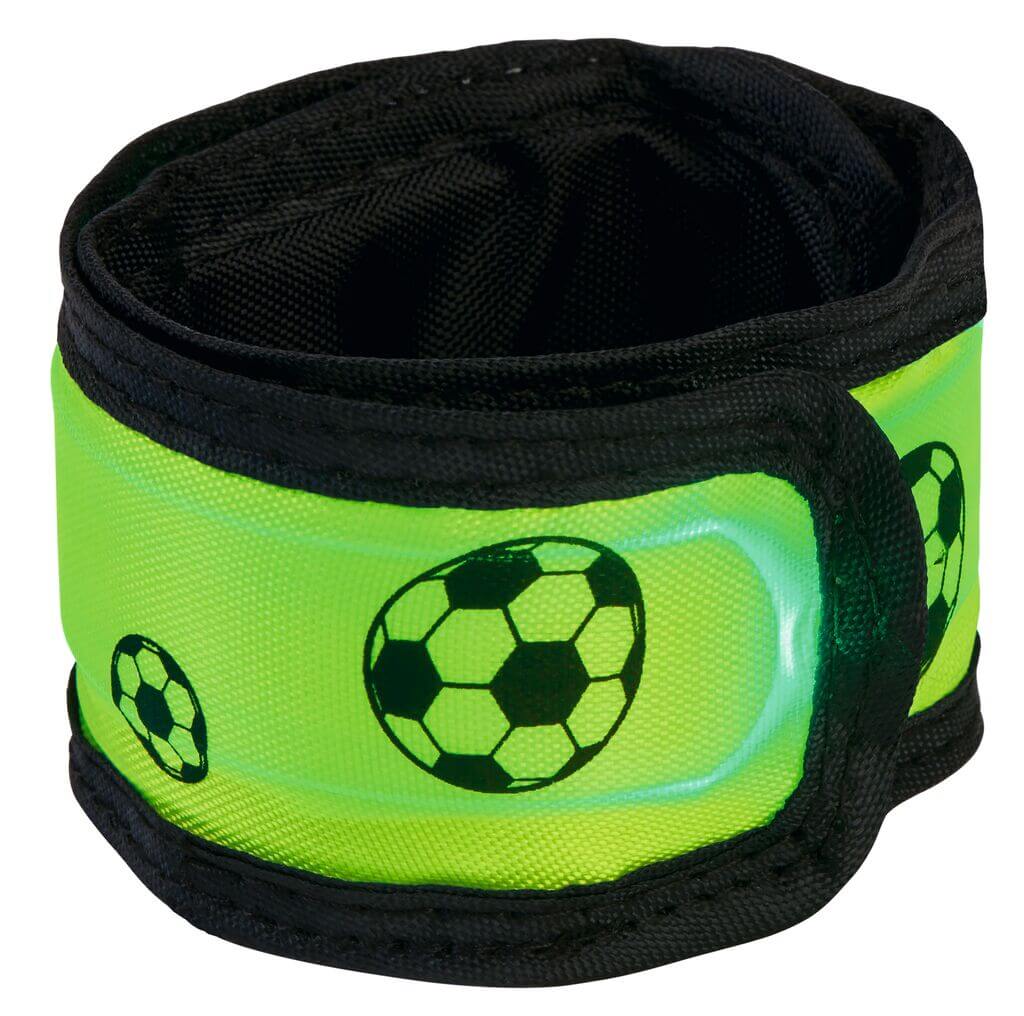 Fußball Leuchtendes Snap Band, sort.