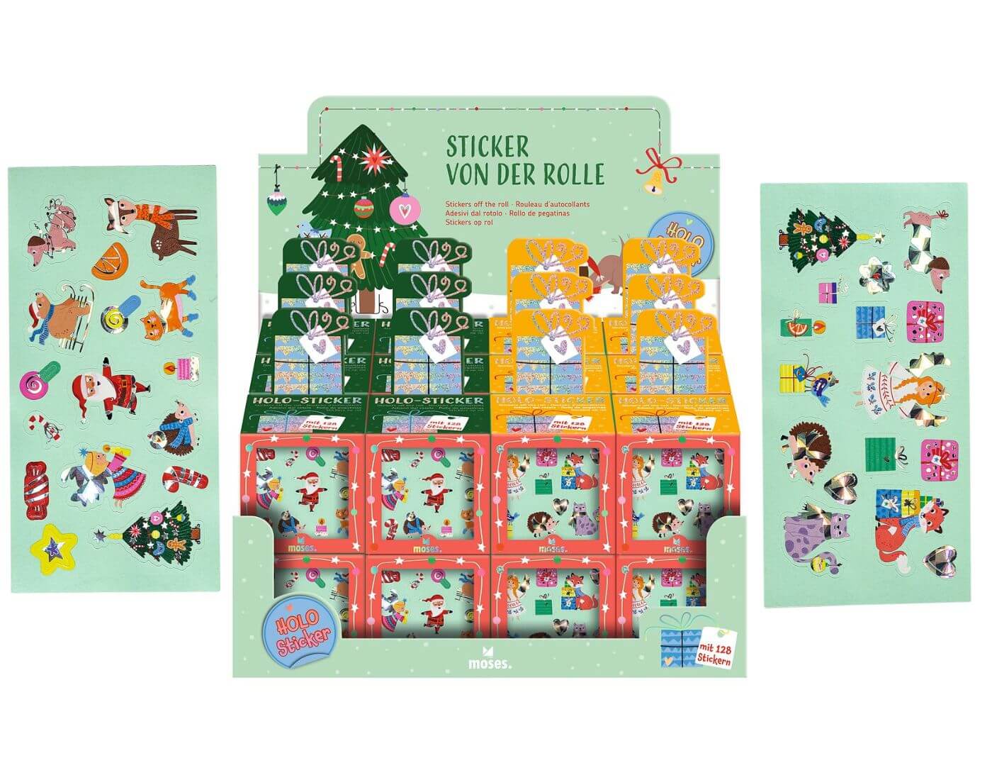 Sticker von der Rolle Weihnachtsfreunde (einzeln)