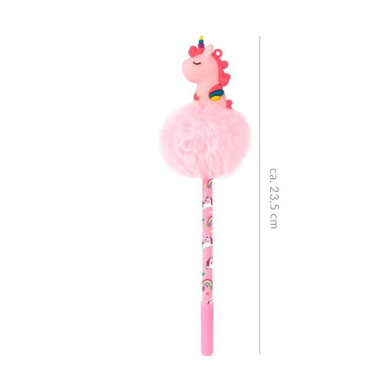 DREAMLAND Pom-Pom Gelstifte mit Einhorn Topper, 3-fach sortiert