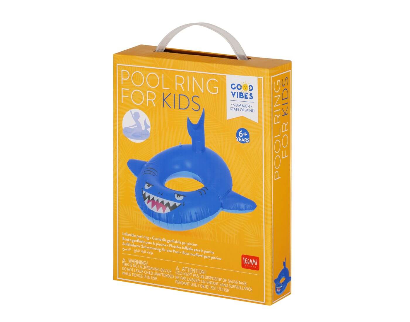 legami-poolring-shark-2-1 Aufblasbarer Schwimmring für Kinder - Shark