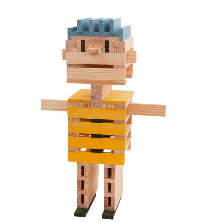 KAPLA - 120er BOX -  Hellblau, Gelb & Grün