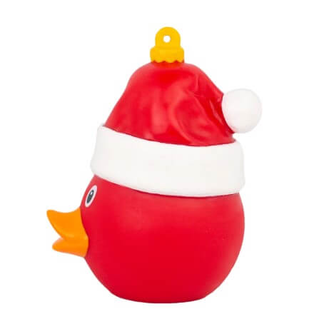 Badeente Weihnachtskugel mit Mütze