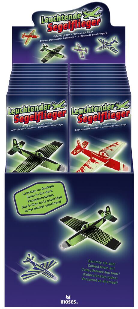 Leuchtender Segelflieger - Glow in the dark (einzeln)