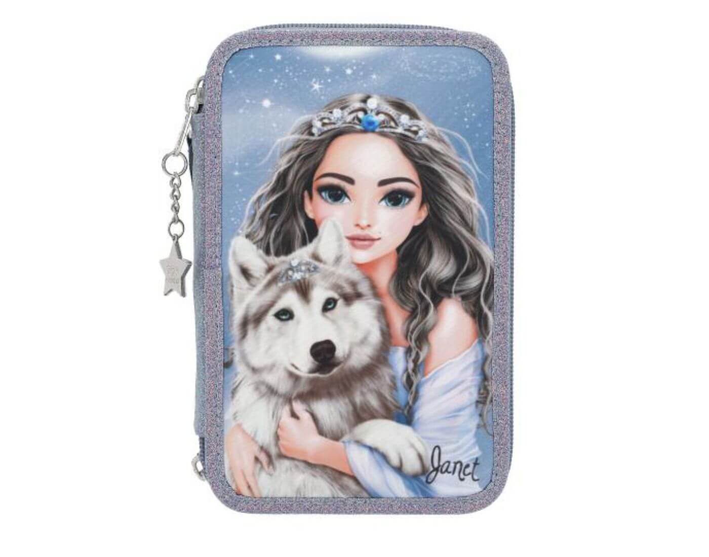 TOPModel 3 Fach Federtasche WOLF