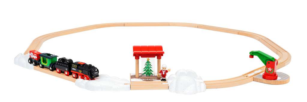 63601400_2 BRIO Batterie-Dampflok Weihnachts-Set