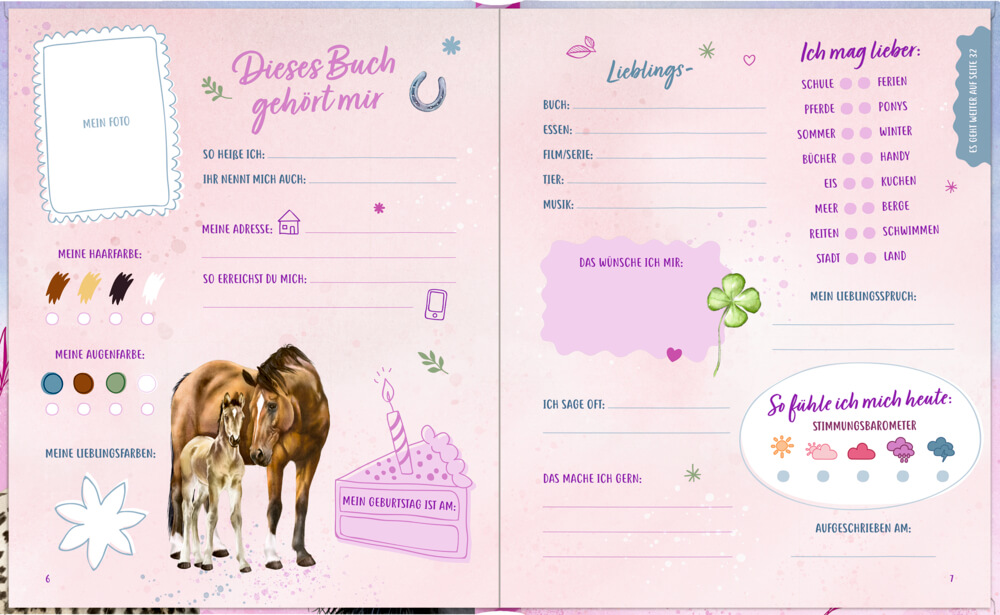 Freundebuch: Pferdefreunde (Wendepailletten) - Best friends